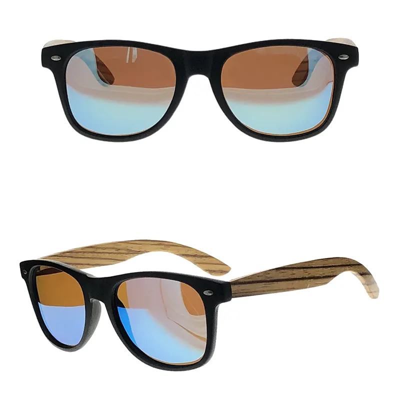 Wayfarer Fashion Wooden Sunglasses For Plastic Frame